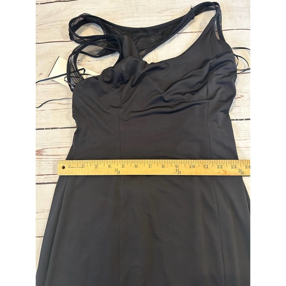 ABS by Allen Schwartz Black Formal dress Knit Gown Size Medium - Picture 6 of 7